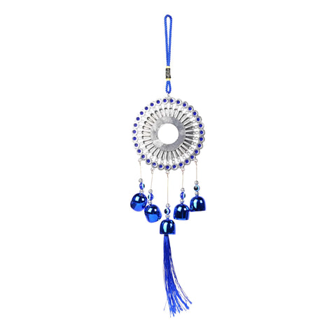 Evil Eye Wind Chime With 5 Bell And Centered Big Eye