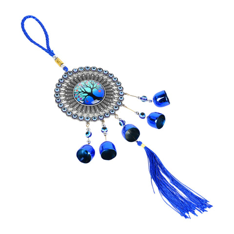 Evil Eye Tree of Life Design Wind Chimes For Growth And Positivity