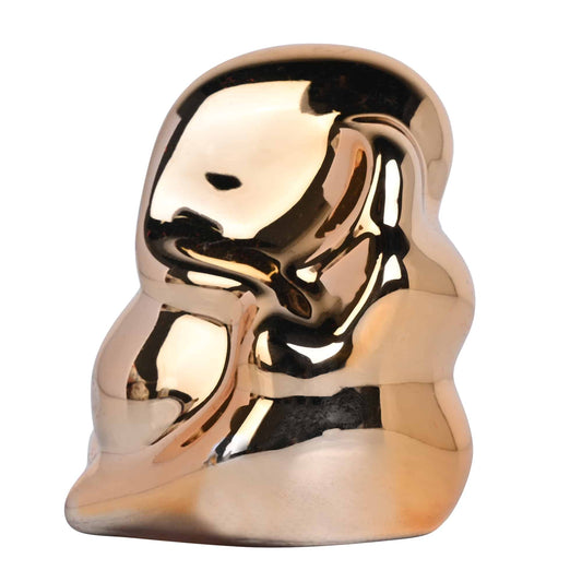 Ceramic Ganesh Statue Shiny Golden Colour For Pooja Room